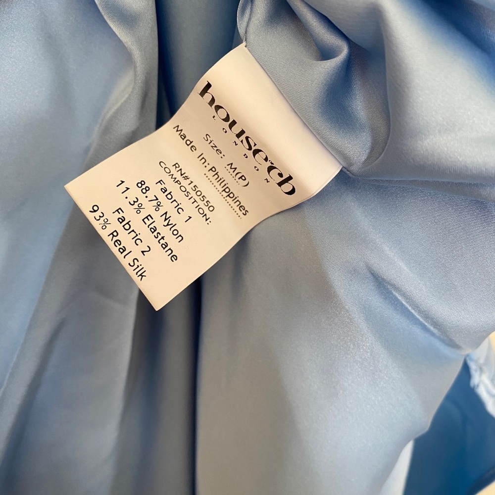 House of CB M D-DD 'Rafaela' Soft Blue & Pure Silk Lace Maxi Dress NWOT - Picture 10 of 13